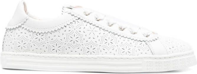 AGL lo-top leather sneakers White