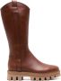 AGL Natalia 30mm leather boots Brown - Thumbnail 1