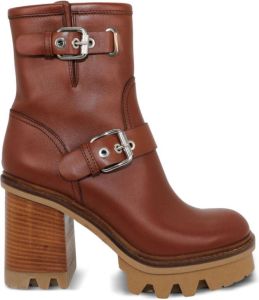 AGL Natalia H chunky leather ankle boot Brown