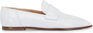 AGL patent-finish leather loafers White