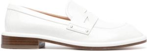 AGL penny-slot leather loafers White