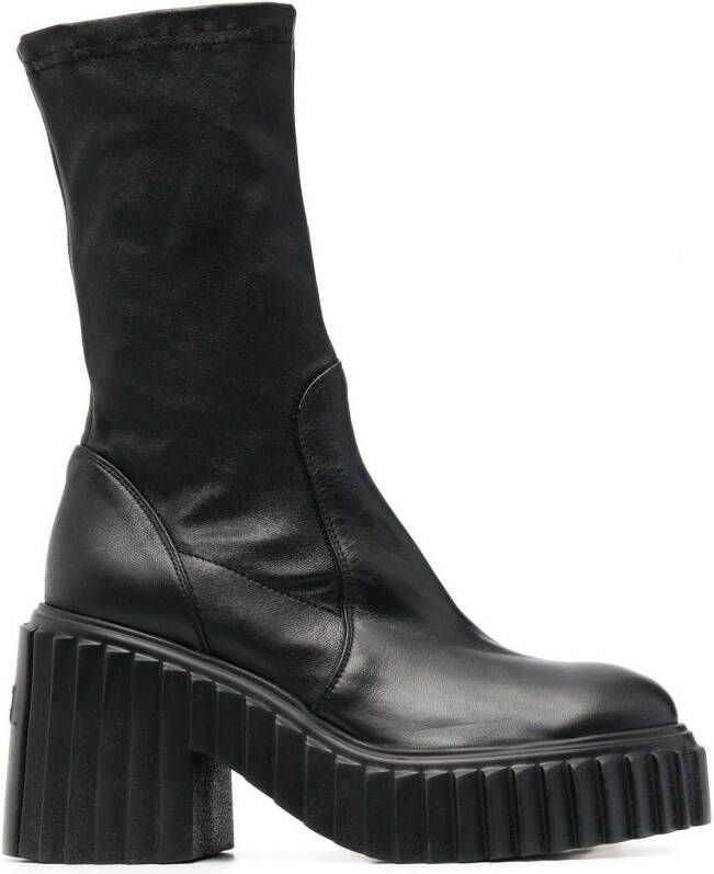 AGL platform-sole ankle boots Black
