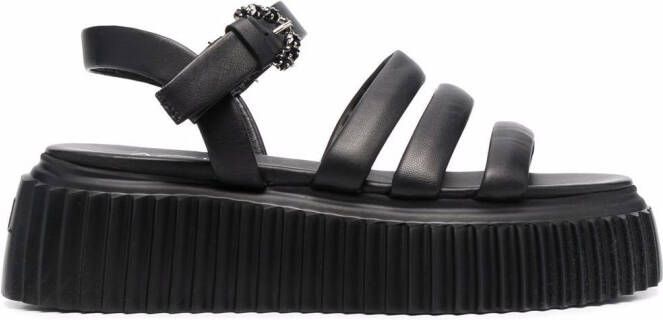 AGL side-buckle strap sandals Black