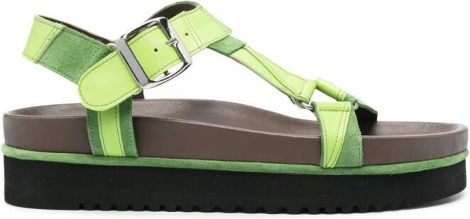 Ahluwalia Bailey leather sandals Green