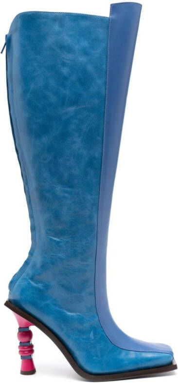 Ahluwalia Chikari 120mm knee-high boots Blue