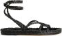 Alanui A Love Letter To India woven leather sandals Black - Thumbnail 1