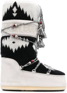 Alanui x Moon boot Icon Knit snow boots White