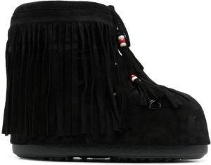 Alanui x Moonboot Icon Low fringed snow boots Black