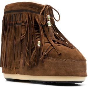 Alanui x Moon boot Icon Low fringed snow boots Brown