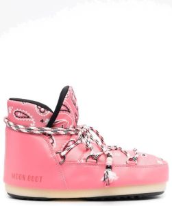 Alanui x Moon boot x Moon Boot bandana-print boots Pink