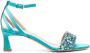 Alberta Ferretti 60mm mirror-patterned sandals Blue - Thumbnail 1
