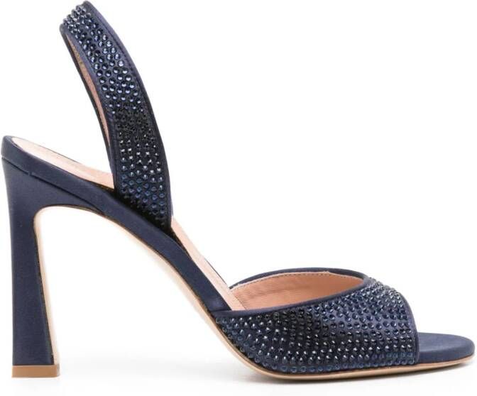 Alberta Ferretti 95mm crystal-embellished sandals Blue