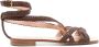 Alberta Ferretti braided leather sandals Brown - Thumbnail 1