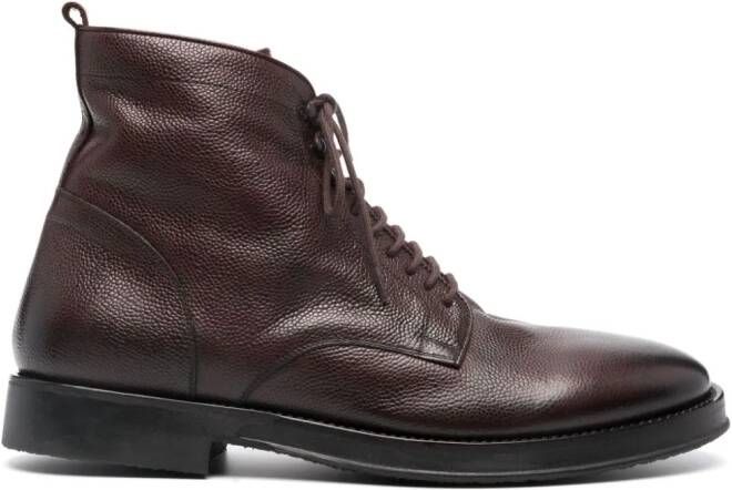 Alberto Fasciani Gabriel pebbled-leather boots Brown