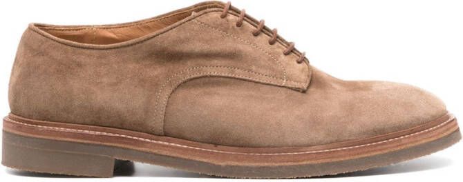 Alberto Fasciani lace-up suede derby shoes Neutrals