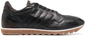 Alberto Fasciani panelled low-top leather sneakers Black