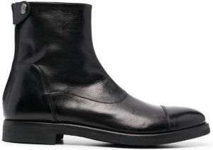 Alberto Fasciani zip-up leather ankle boots Black