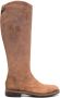 Alberto Fasciani zipped leather knee-length boots Brown - Thumbnail 1