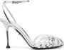 Alevì 100mm caged sandals Silver - Thumbnail 1