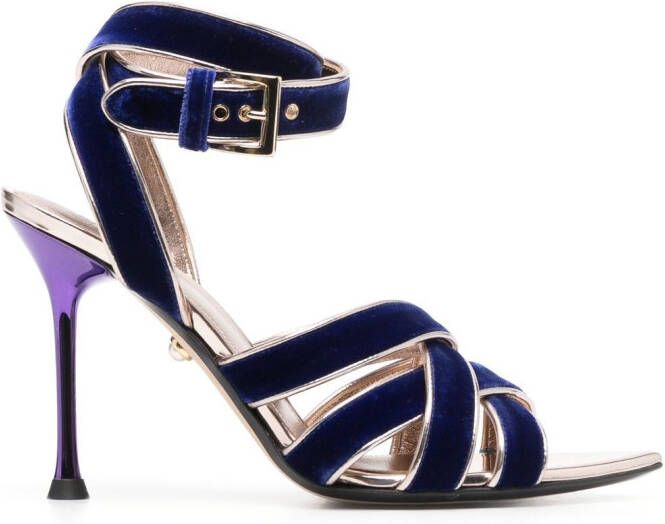 Alevì 105mm strappy leather sandals Blue