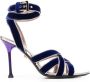 Alevì 105mm strappy leather sandals Blue - Thumbnail 1