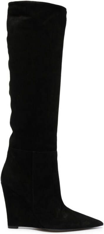 Alevì 110mm suede knee-high boots Black