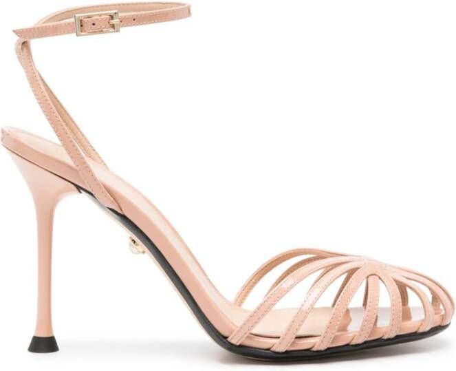 Alevì Ally 95mm patent-leather sandals Pink