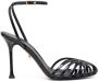 Alevì caged high-heeled stilettos sandals Black - Thumbnail 1