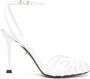 Alevì caged stiletto-heel leather sandals White - Thumbnail 1
