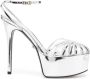 Alevì Clio 90mm leather sandals Silver - Thumbnail 1