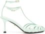 Alevì Jessie 75mm patent-leather sandals Green - Thumbnail 1