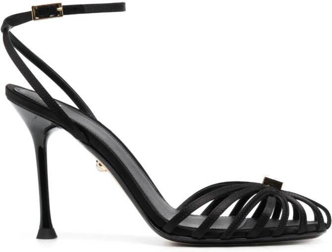 Alevì Kida 105mm leather sandals Black