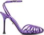 Alevì leather buckled sandals. Purple - Thumbnail 1