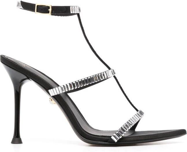 Alevì Lisa 110mm crystal-embellished sandals Black