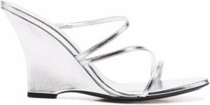 Alevì metallic-effect heeled mules Silver