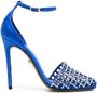 Alevì Molly crystal-embellished 110mm sandals Blue - Thumbnail 1