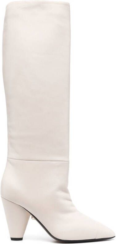Alevì pointed knee-length boots Neutrals