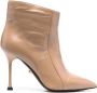 Alevì pointed leather boots Neutrals - Thumbnail 1