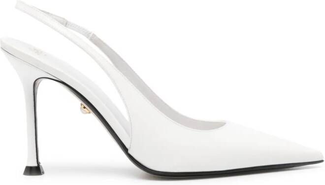 Alevì pointed-toe leather pumps White