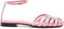 Alevì Rebecca leather flat sandals Pink - Thumbnail 1