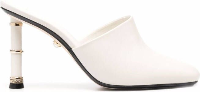 Alevì sclupted-heel 100mm mules Neutrals