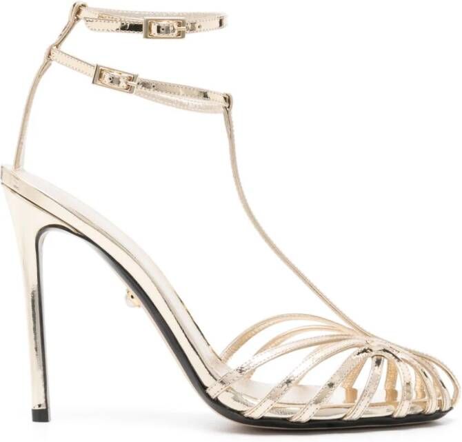 Alevì Stella 110mm metallic sandals Gold