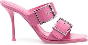 Alexander McQueen 105mm buckle-detail sandals Pink