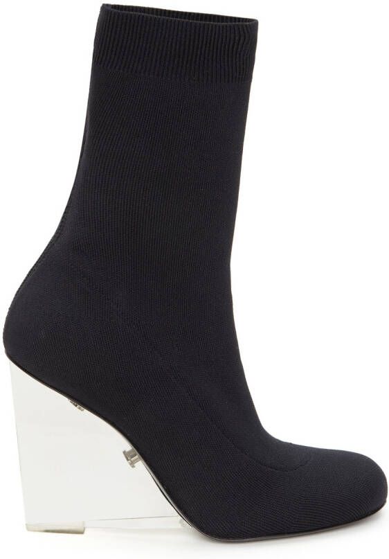 Alexander McQueen 105mm heeled slip-on boots Black