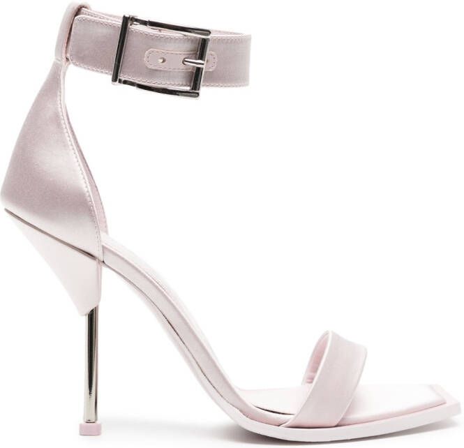 Alexander McQueen 110mm satin-finish sandals Pink