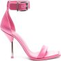 Alexander McQueen 110mm satin-finish sandals Pink - Thumbnail 1