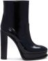 Alexander McQueen 120mm leather ankle boots Black - Thumbnail 1
