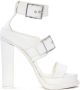 Alexander McQueen 120mm leather platform mules White - Thumbnail 1