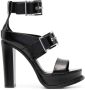 Alexander McQueen 125mm heeled leather sandals Black - Thumbnail 1