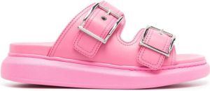 Alexander McQueen 50mm double-buckle sandals Pink